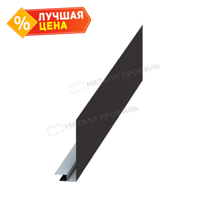 Планка карнизного свеса сложная 250х50х3000 (VikingMP E-20-9005-0.5)