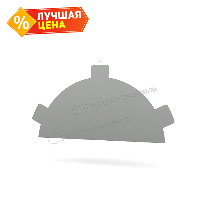 Заглушка конька круглого простая (VikingMP E-20-9005-0.5)